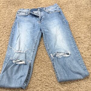 Hudson Distressed Light Blue Jeans